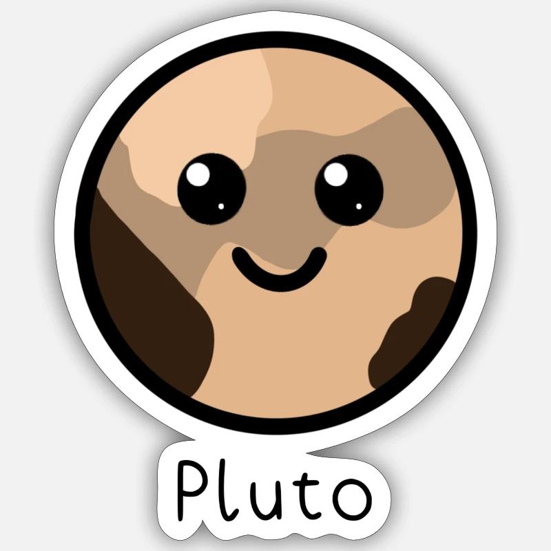 Cute Pluto - Sticker size S (10 x 10 cm) - white matte
