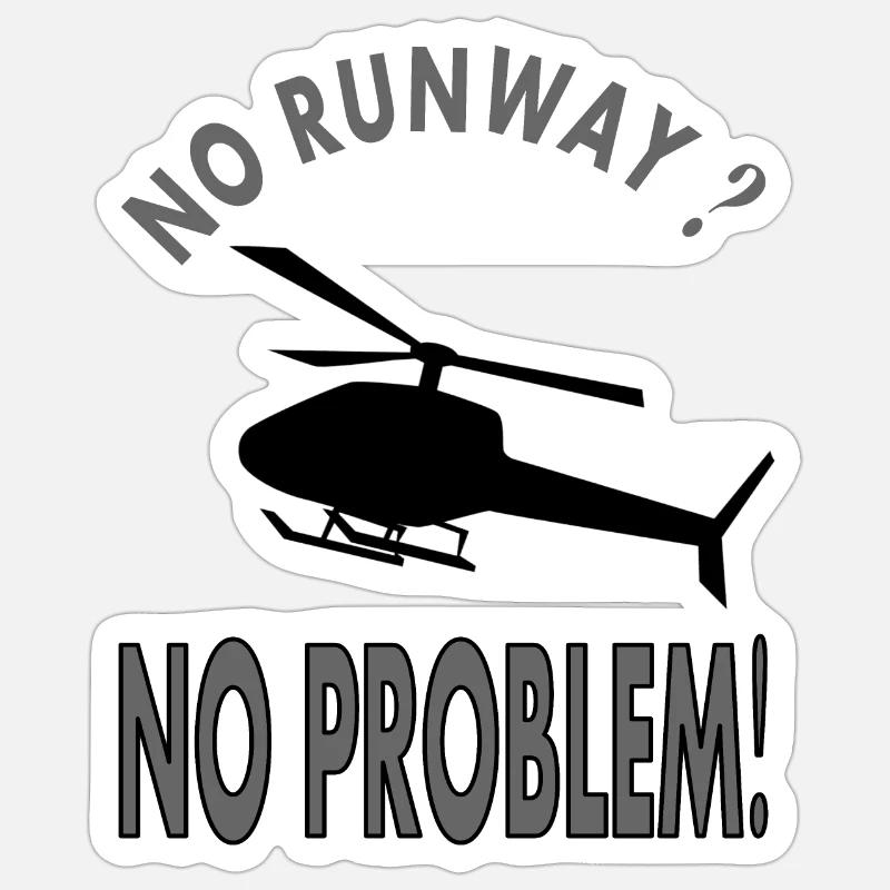 Hélicoptères volant l’idée de cadeau d’hélicoptère Pilot - Sticker taille S (10 x 10 cm) - blanc mat
