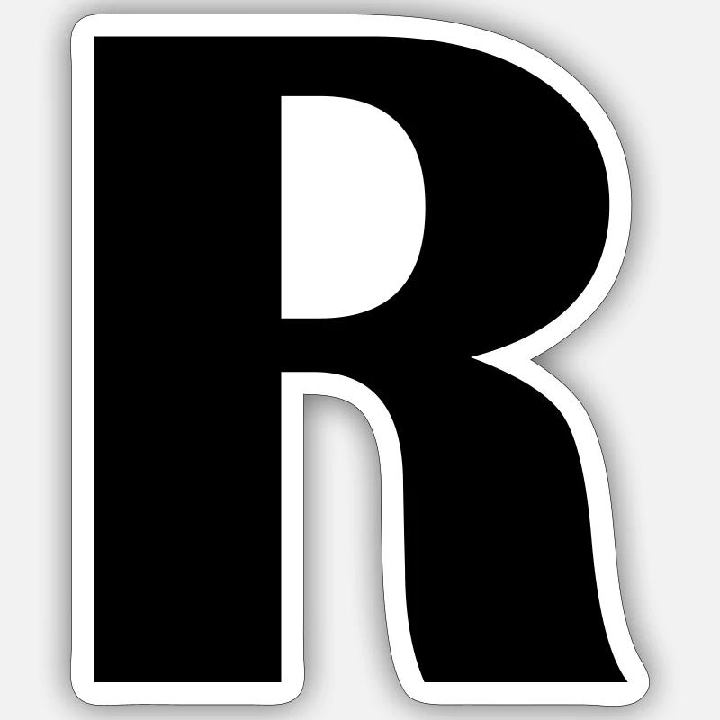 R - Sticker Größe S (10 x 10 cm) - Mattweiß