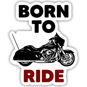 Rocker Oldschool Chopper Bobber Biker Gift - Sticker size S (10 x 10 cm) - white matte - Front