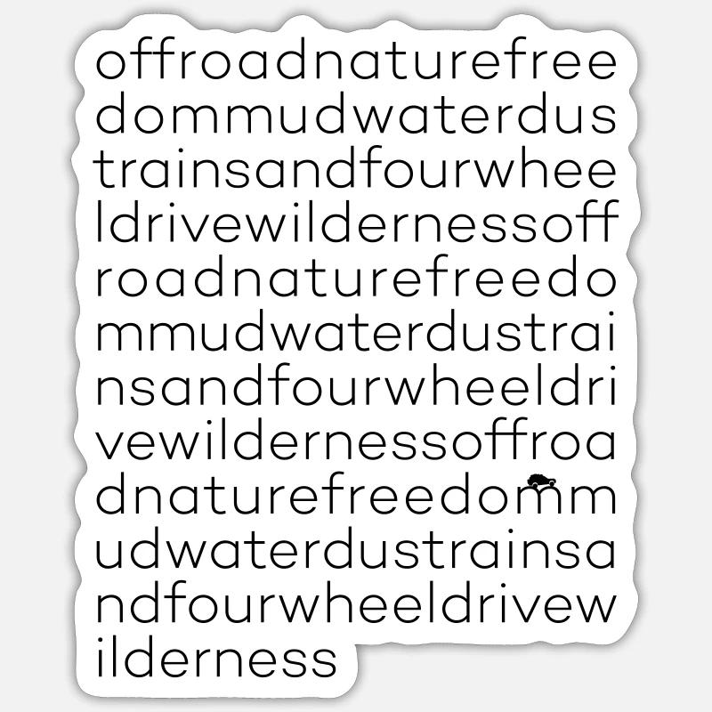 offroad type Sticker taille S (10 x 10 cm)