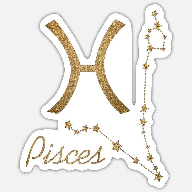 Pisces - Sticker size S (10 x 10 cm) - white matte
