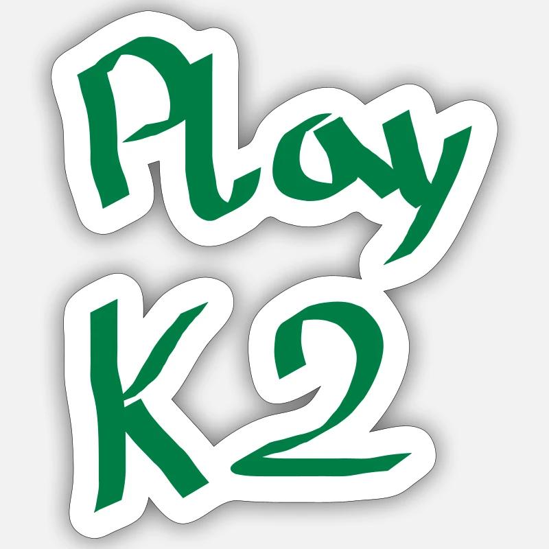 K2 - Sticker size S (10 x 10 cm) - white matte