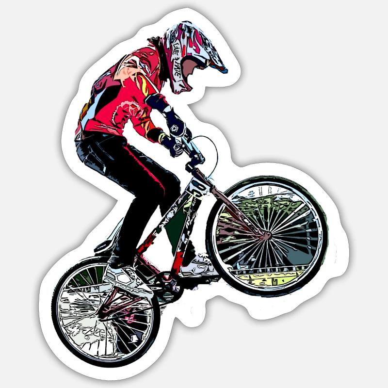 bmx - Sticker size S (10 x 10 cm) - white matte