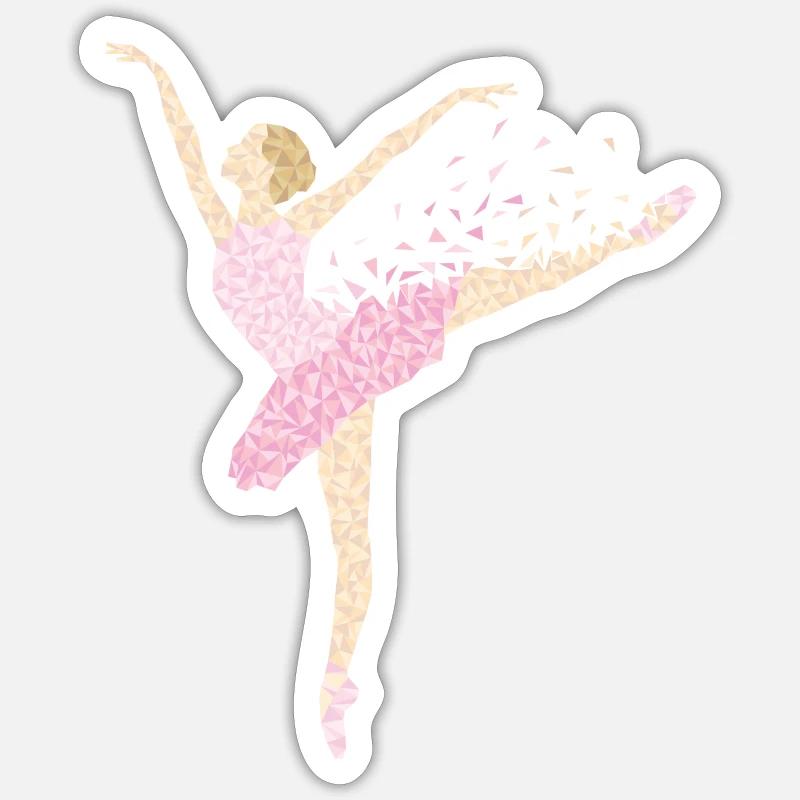 Dancing ballerina - Sticker size S (10 x 10 cm) - white matte
