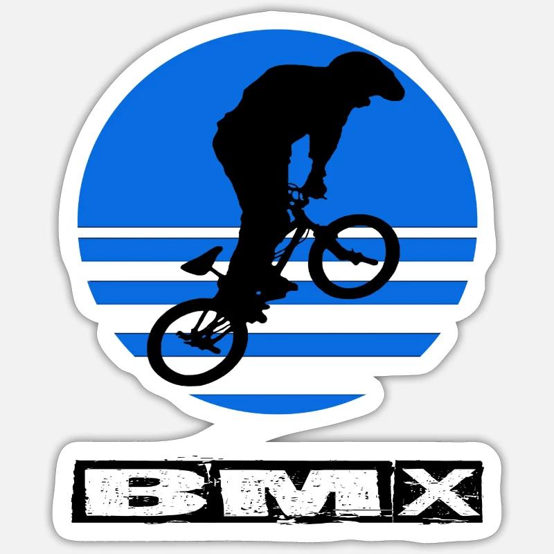 BMX - Sticker size S (10 x 10 cm) - white matte
