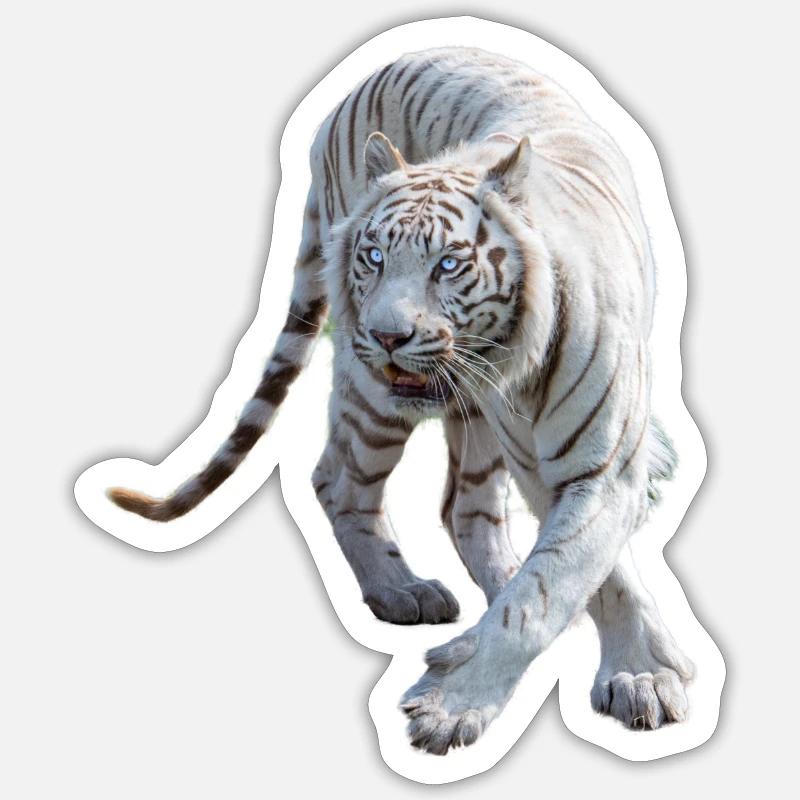 tiger exempted - Sticker size S (10 x 10 cm) - white matte