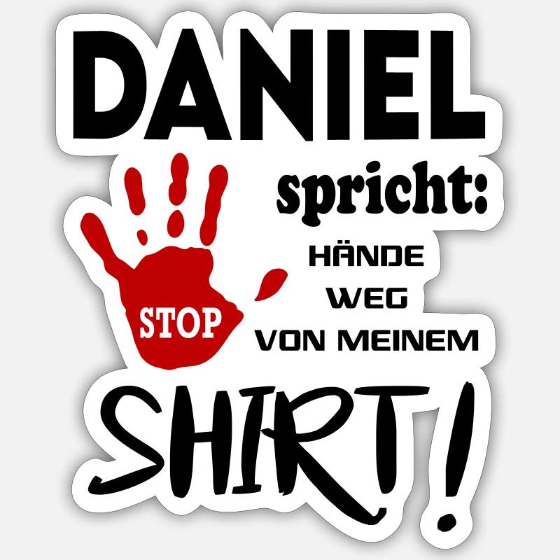 Name Namenstag Geschenkidee DANIEL Sticker Größe S (10 x 10 cm)
