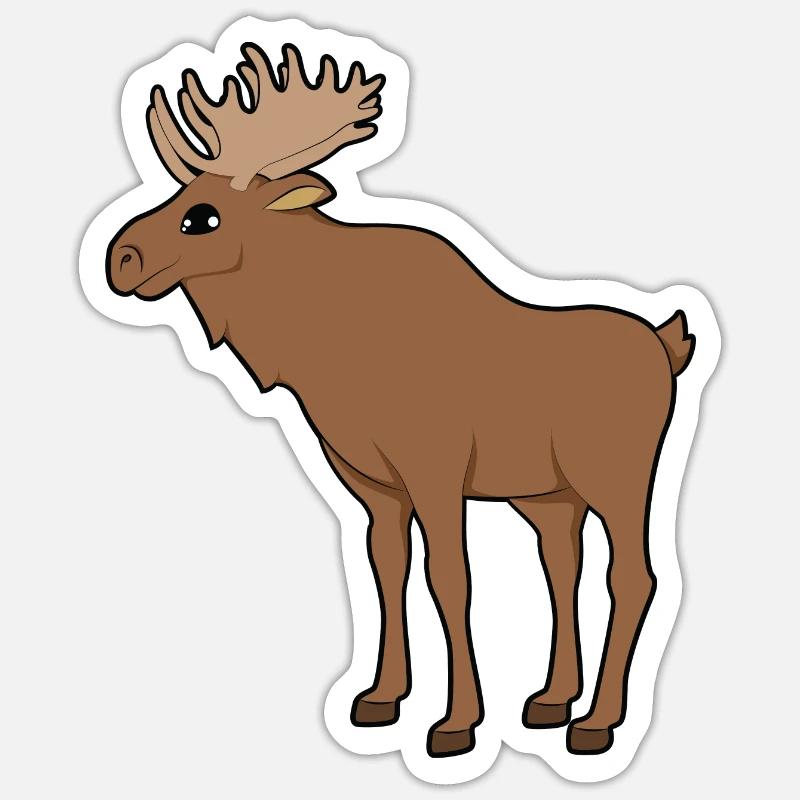 L’orignal - Sticker taille S (10 x 10 cm) - blanc mat