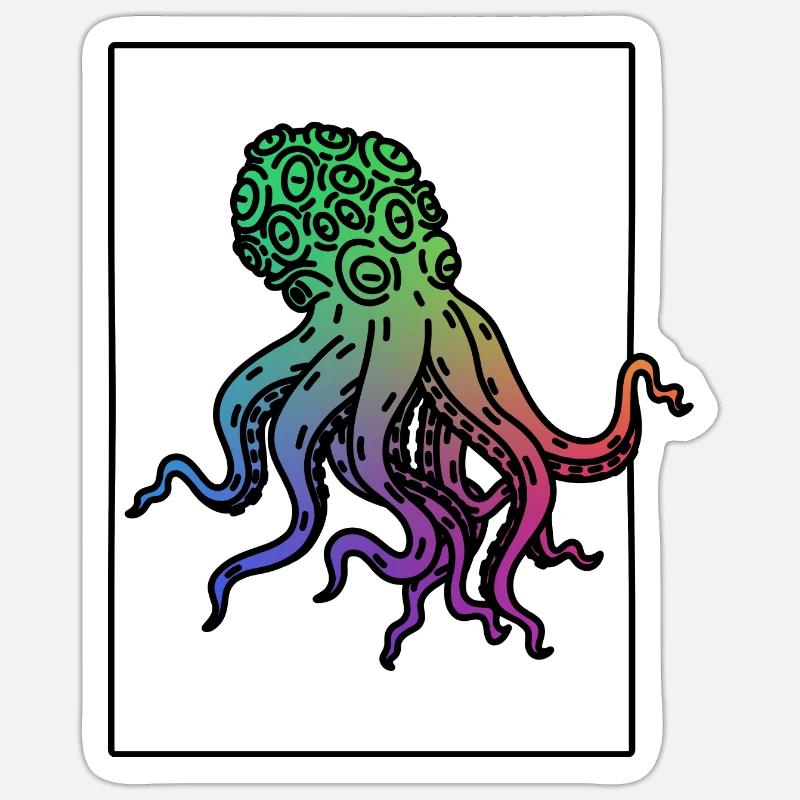 Octopus Sticker size S (10 x 10 cm)