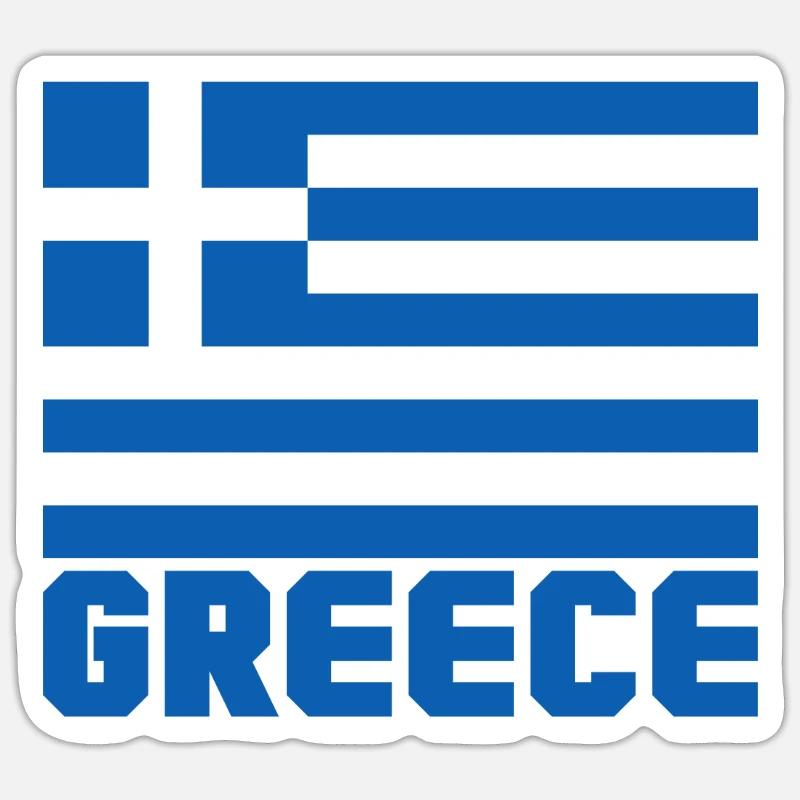 Grèce - Sticker taille S (10 x 10 cm) - blanc mat