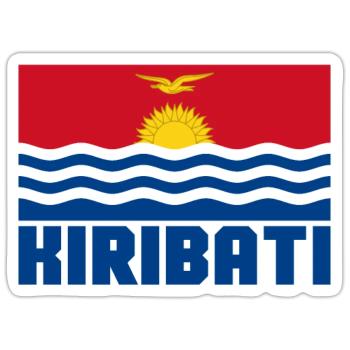 Kiribati - Sticker Größe S (10 x 10 cm) - Mattweiß - Vorne