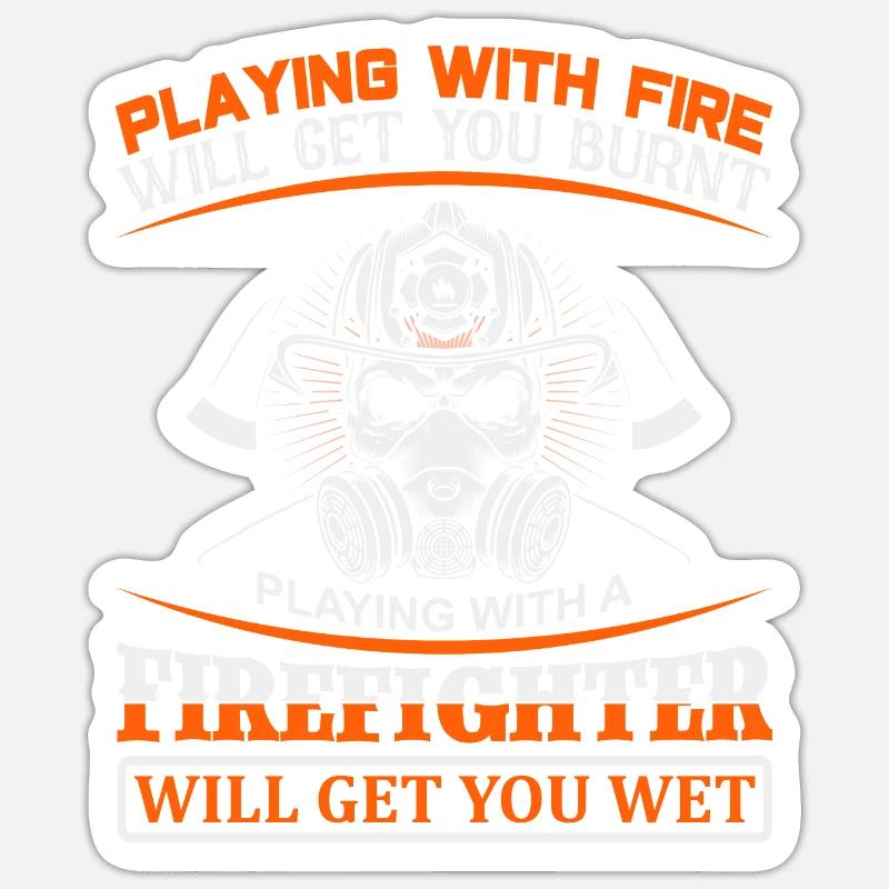Firefighter Fire Axe Volunteer Fire Brigade Sticker size S (10 x 10 cm)