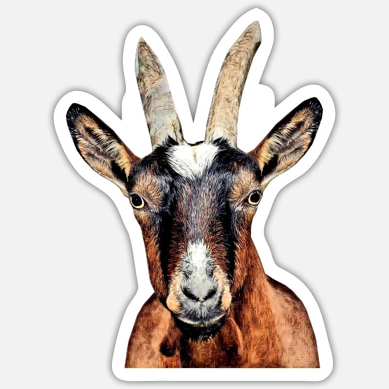 chèvre Sticker taille S (10 x 10 cm)