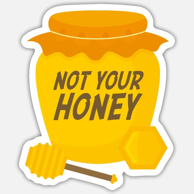 Pas votre miel - Sticker taille S (10 x 10 cm) - blanc mat