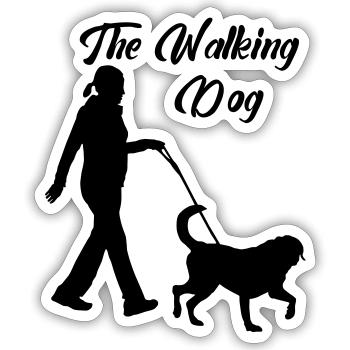 The Walking Dog - Sticker size S (10 x 10 cm) - white matte - Front