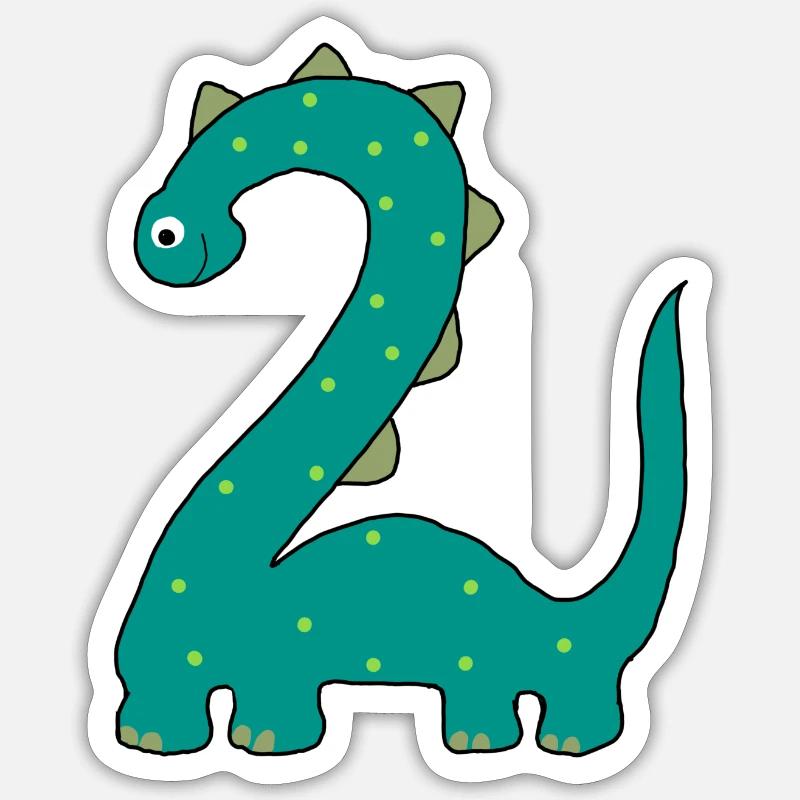 Long neck 2 - Sticker size S (10 x 10 cm) - white matte