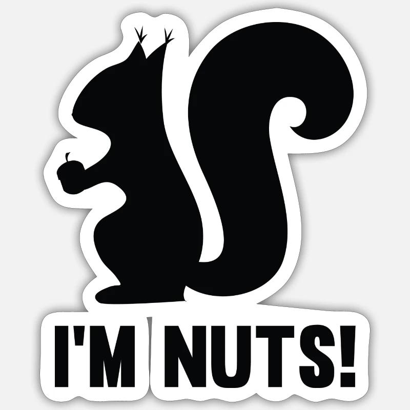 I'm Nuts - Sticker size S (10 x 10 cm) - white matte
