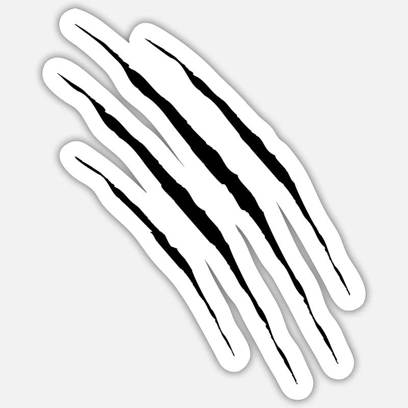 Kratzer - Sticker Größe S (10 x 10 cm) - Mattweiß