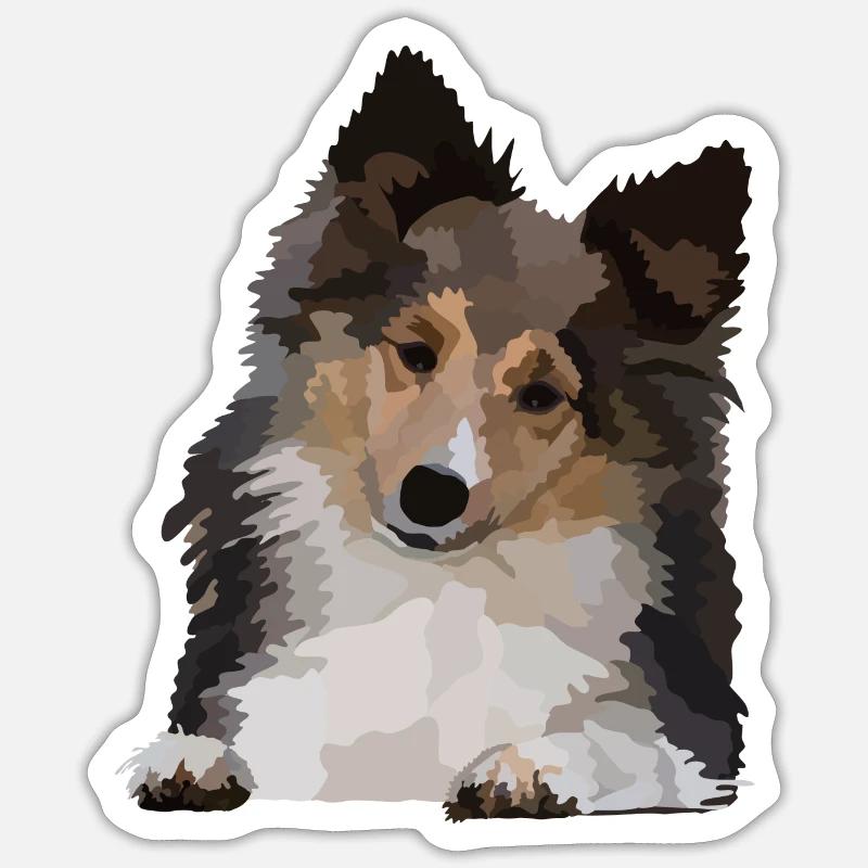Dani, the Sheltie Sticker size S (10 x 10 cm)