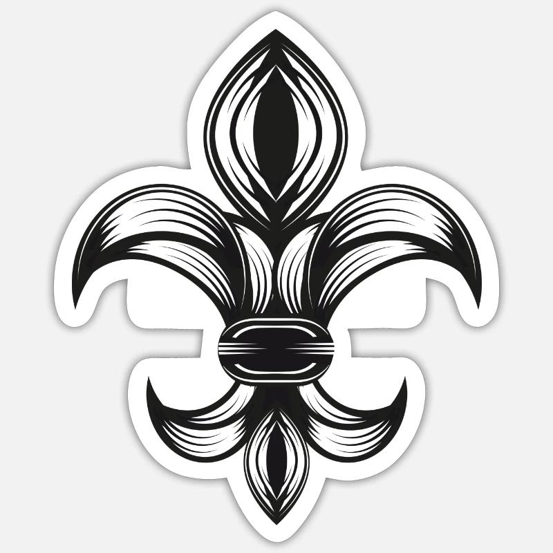 stilisierte Schwertlilie - Fleur-de-Lys Sticker Größe S (10 x 10 cm)