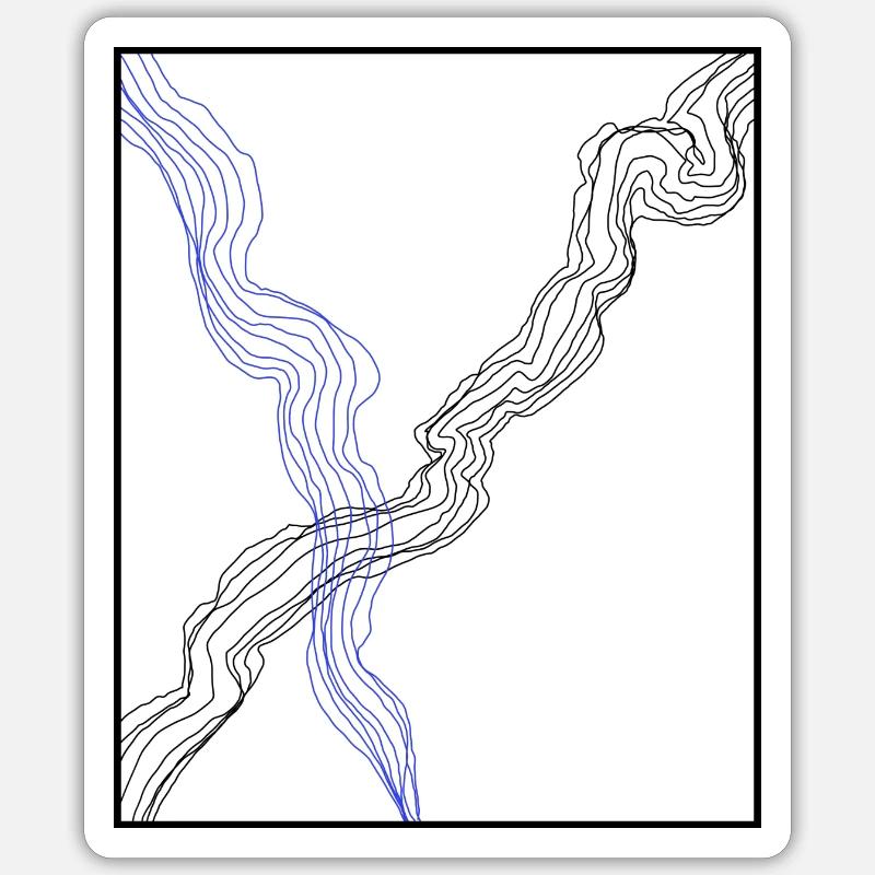 waves - Sticker Größe S (10 x 10 cm) - Mattweiß