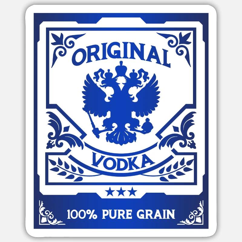 Vodka russe Sticker taille S (10 x 10 cm)