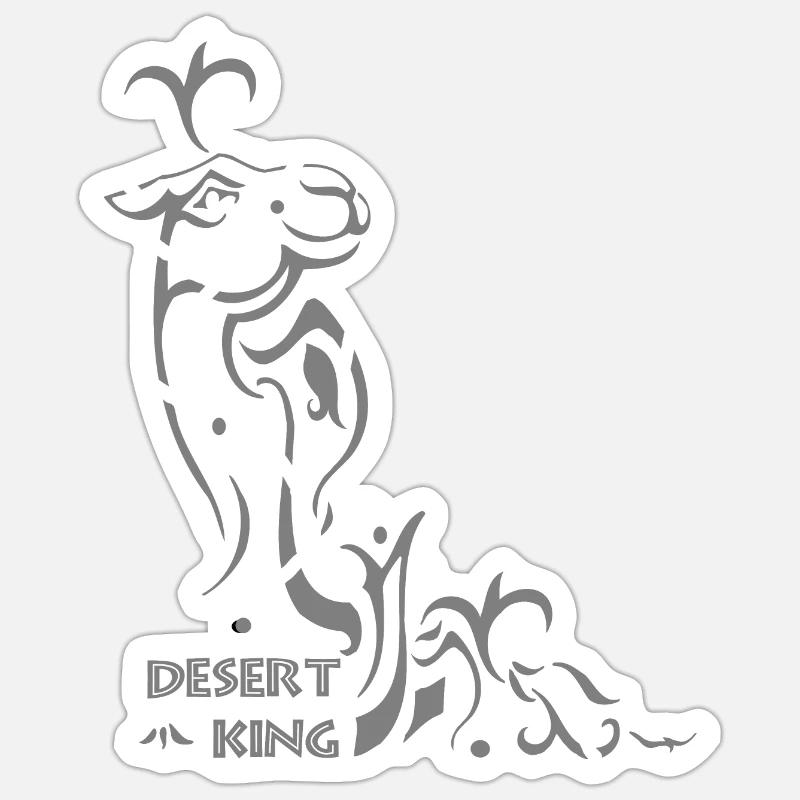 Chameau - Sticker taille S (10 x 10 cm) - blanc mat
