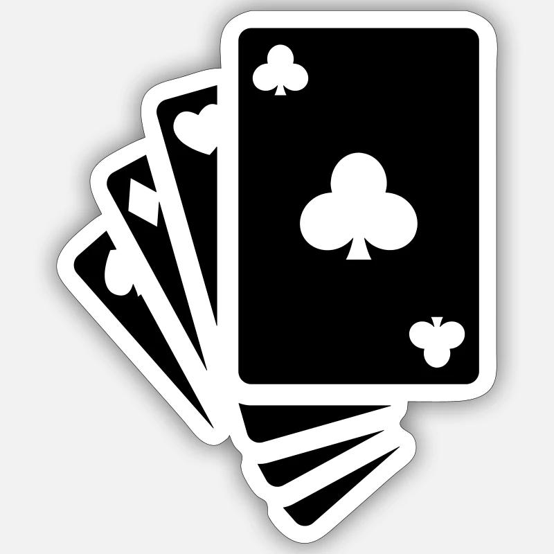 Icône de carte - Sticker taille S (10 x 10 cm) - blanc mat