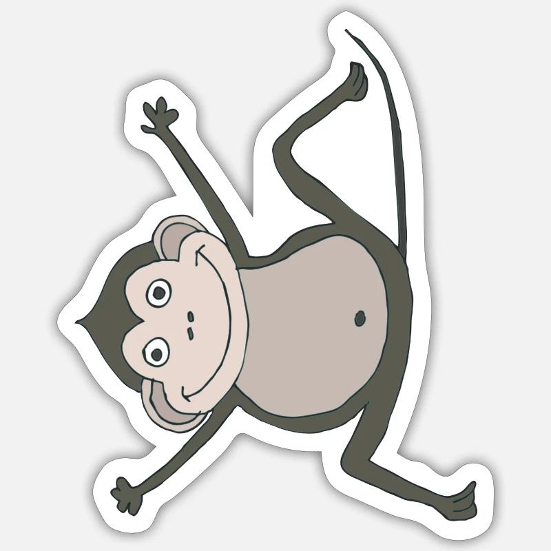 monkey funny Sticker size S (10 x 10 cm)