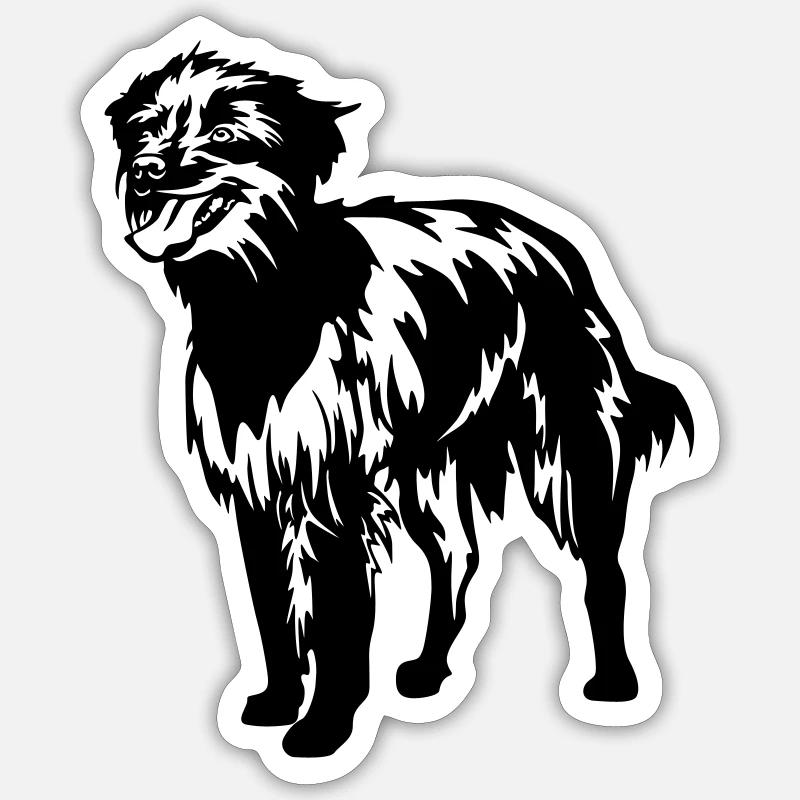 Berger des Pyreneés - Sticker Größe S (10 x 10 cm) - Mattweiß