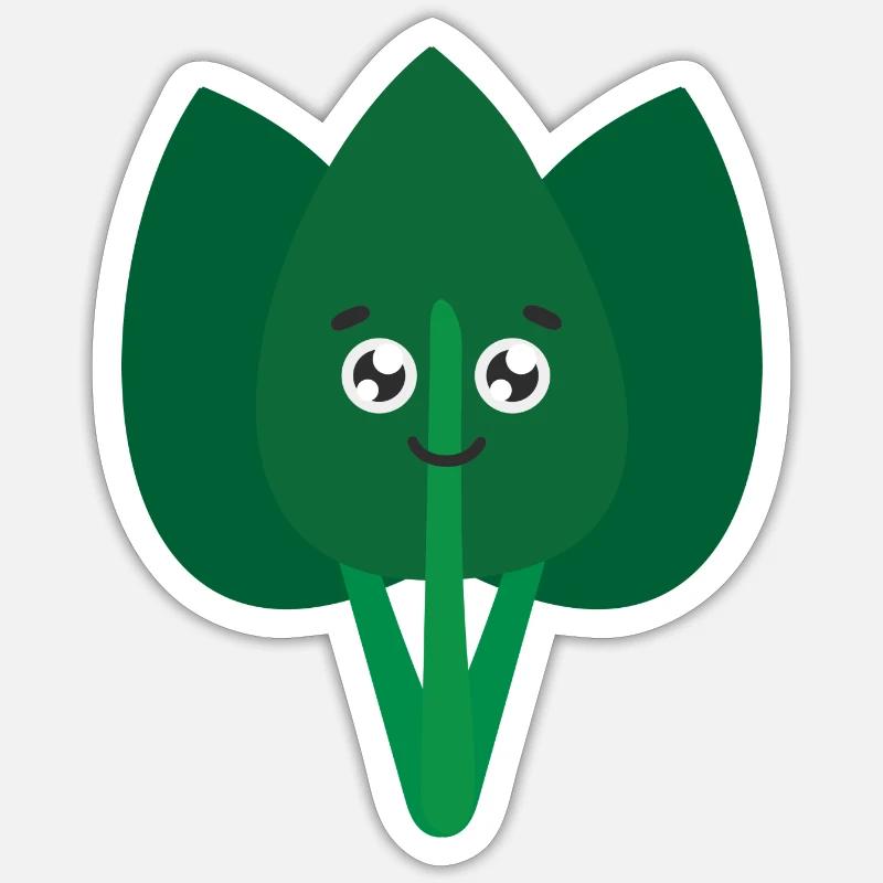 Spinach - Sticker size S (10 x 10 cm) - white matte