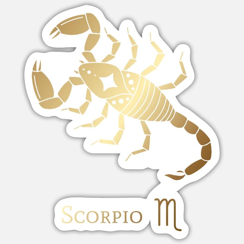 SCORPION - Sticker size S (10 x 10 cm) - white matte