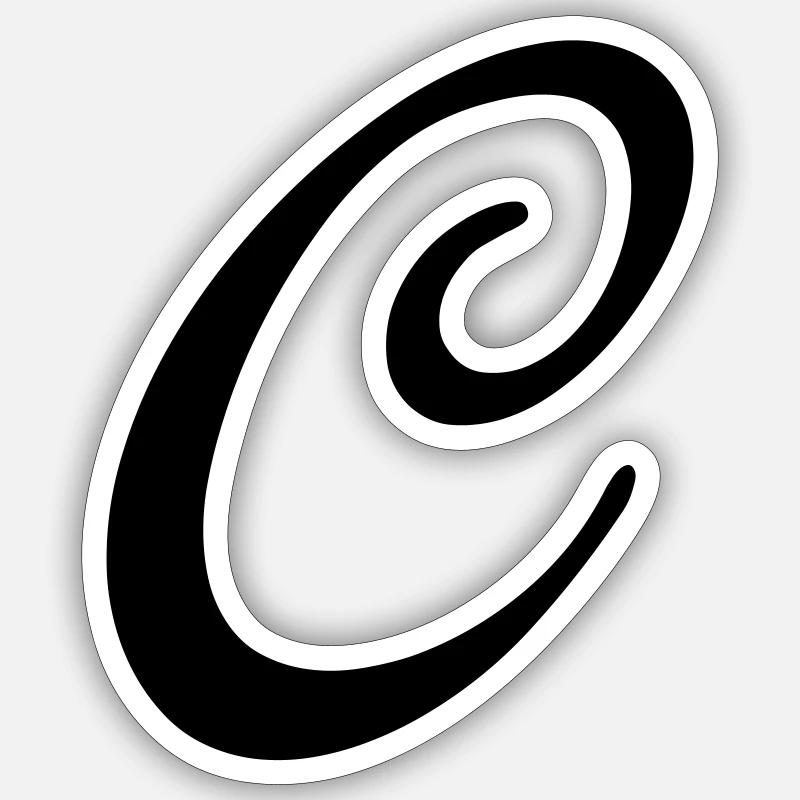 C - Sticker taille S (10 x 10 cm) - blanc mat