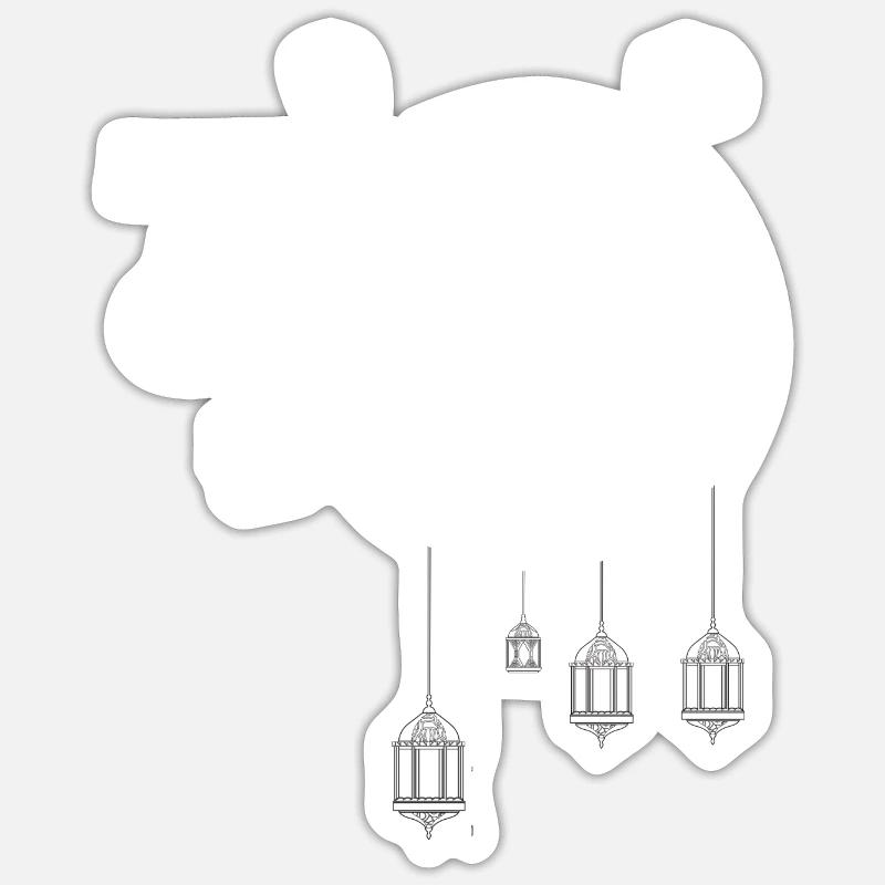 mon premier Eid - Sticker taille S (10 x 10 cm) - blanc mat