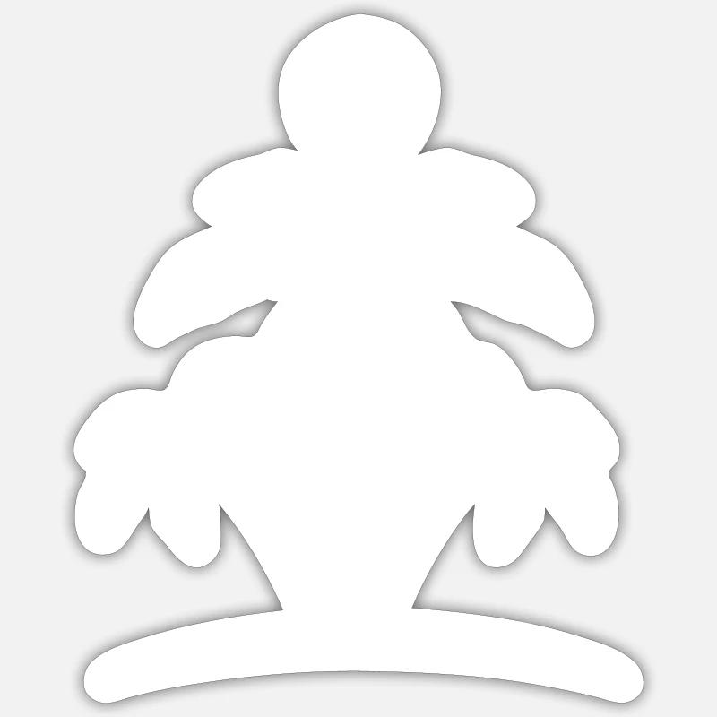 beach palm trees Sticker size S (10 x 10 cm)