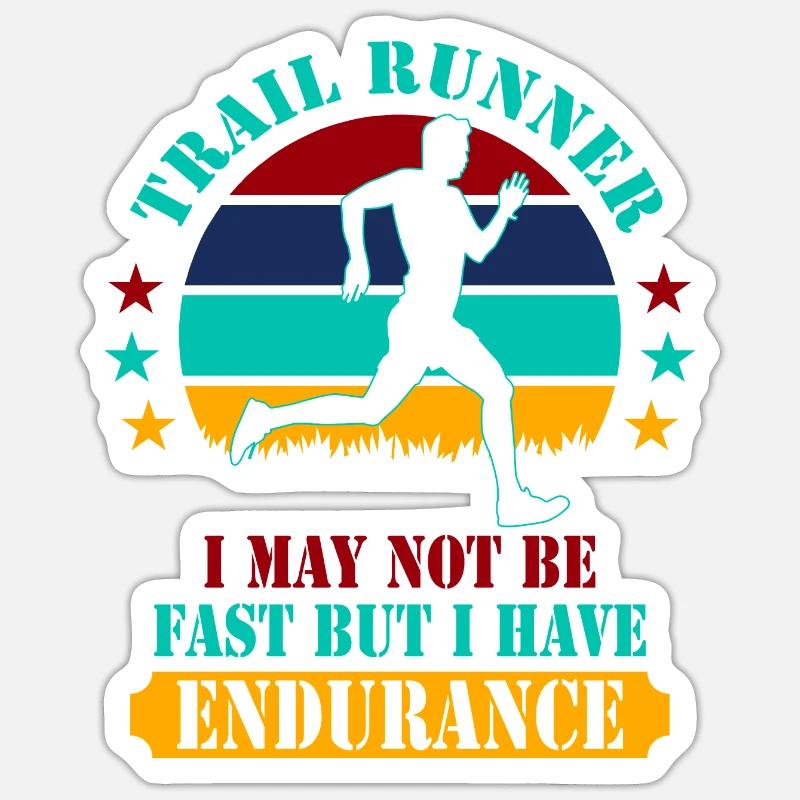 Trail Runner Trail Running Endurance Corsa - Sticker size S (10 x 10 cm) - white matte