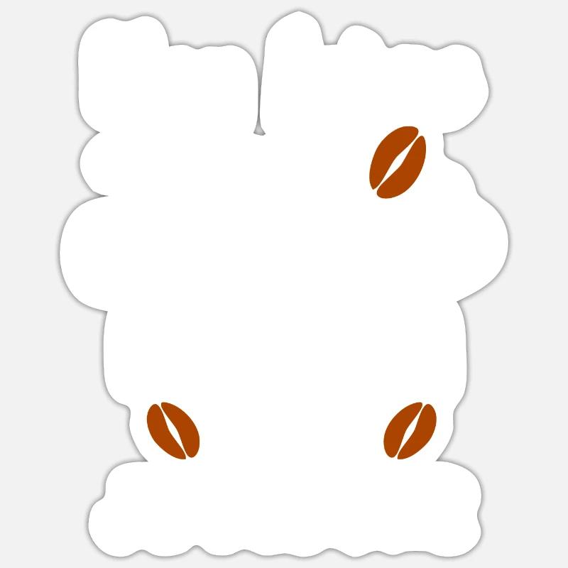 mon frere c'est comme le café, il a un grain - Sticker taille S (10 x 10 cm) - blanc mat