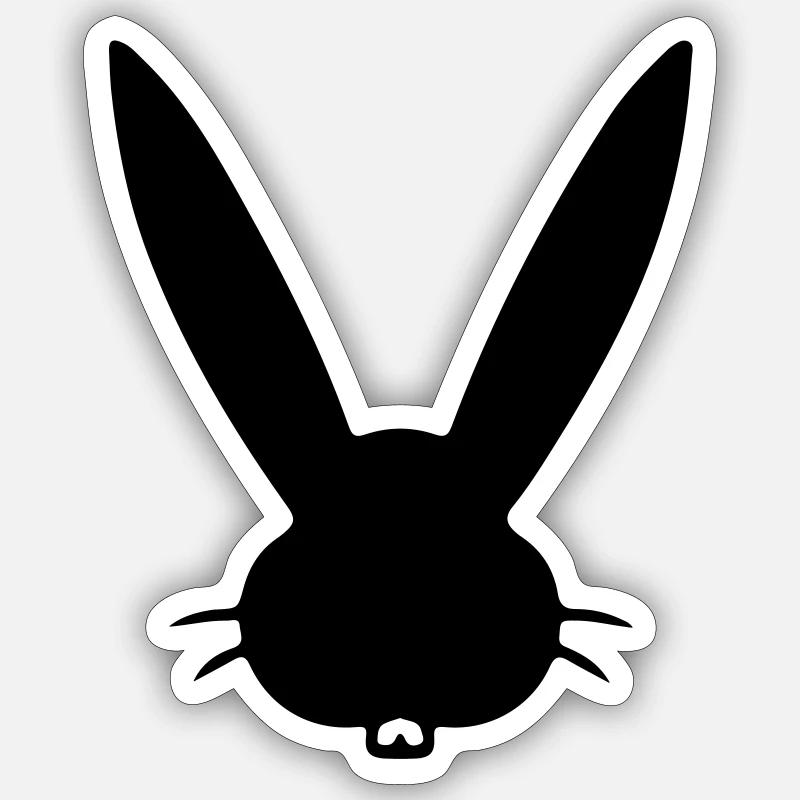 Rabbit Rabbit Rabbit's Head Sticker size S (10 x 10 cm)