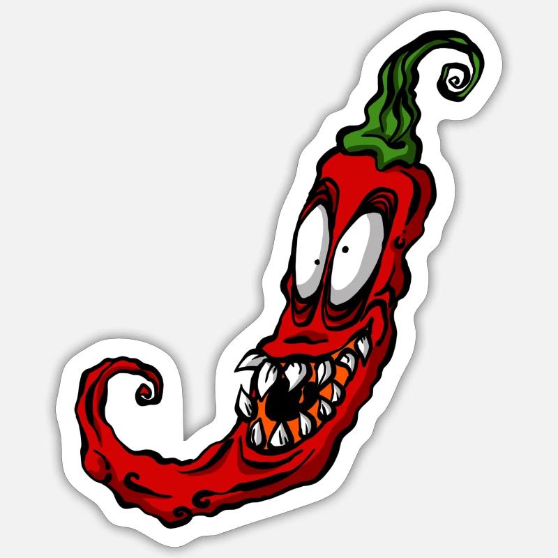 Red pepper vegetable Sticker size S (10 x 10 cm)