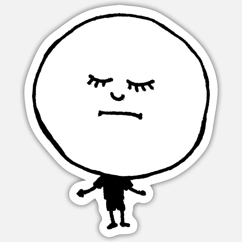 bigknopf 8 - Sticker taille S (10 x 10 cm) - blanc mat