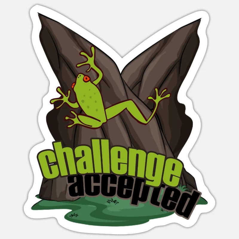 klettern karabiner eisklettern kletterfrosch Sticker Größe S (10 x 10 cm)