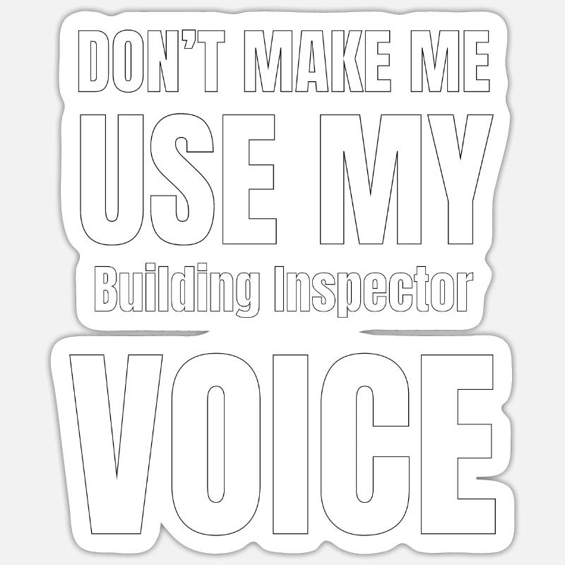 Ne me forcez pas à utiliser ma voix d'inspecteur e Sticker taille S (10 x 10 cm)