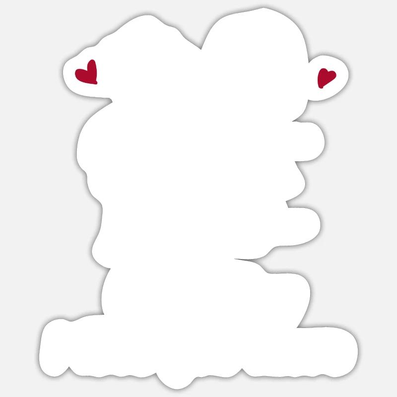 Chaque jour, je t’aime de plus en plus. Amour doux Sticker taille S (10 x 10 cm)