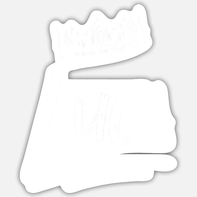 Luca - Sticker taille S (10 x 10 cm) - blanc mat