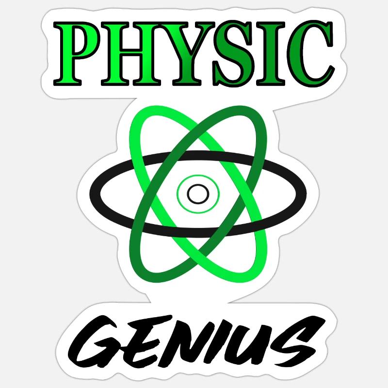 Ich bin ein Physik-Genie Physik studieren Geschenk Sticker Größe S (10 x 10 cm)