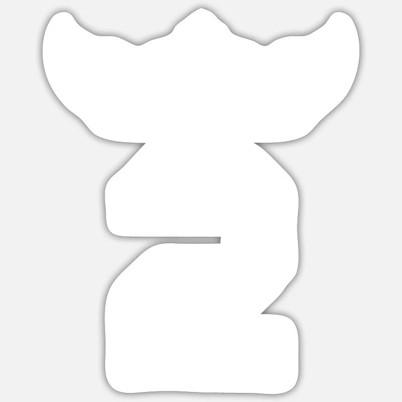 2 Number crown - Sticker size S (10 x 10 cm) - white matte