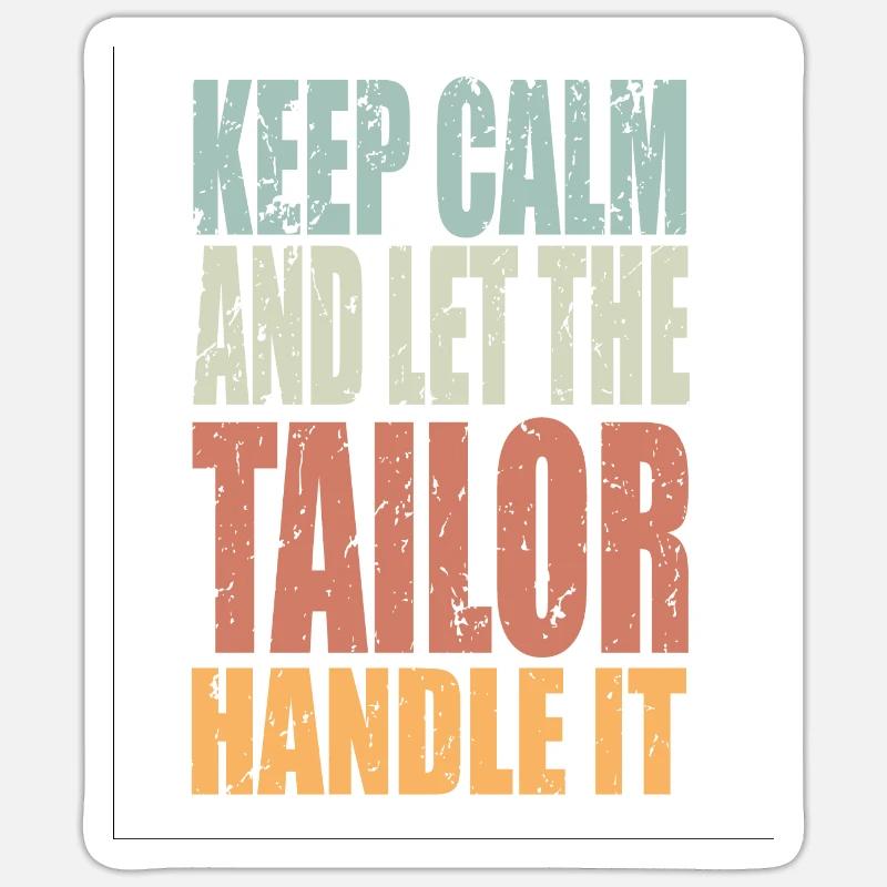 Keep Calm Schneider Spruch Schneider Geschenk Sticker Größe S (10 x 10 cm)