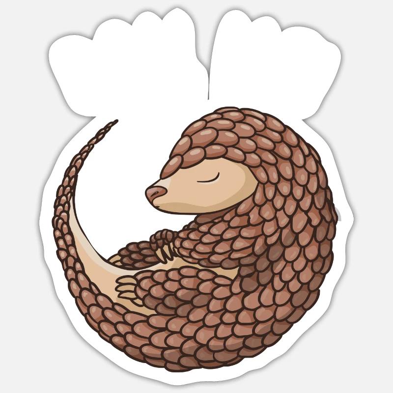 Roll Me Pangolin Sticker size S (10 x 10 cm)