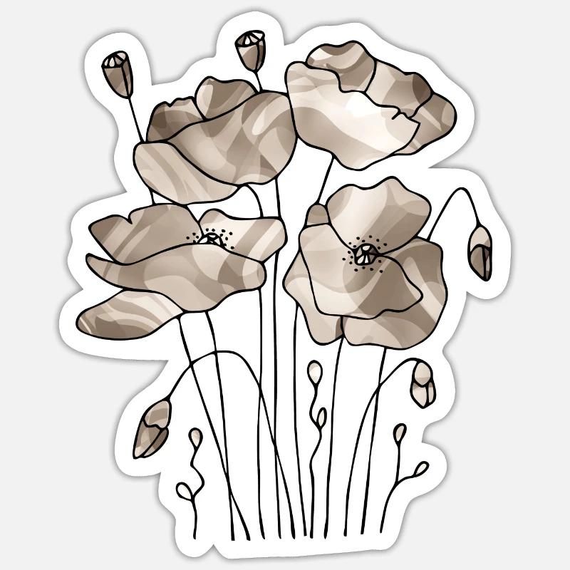 Fleur Sticker taille S (10 x 10 cm)